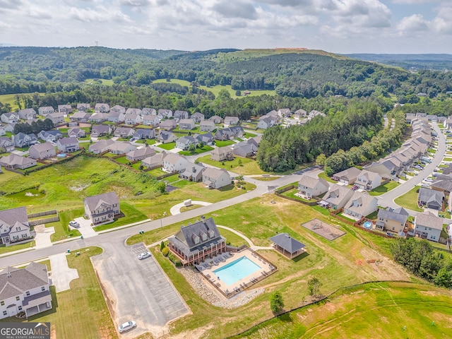 31 Blarneystone Way, Adairsville, GA 30103 - aerial view of residential area with a pool area and a forest