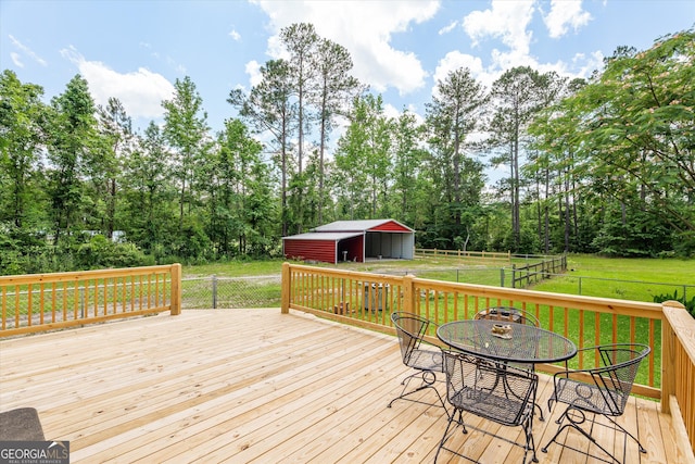 1055 Wrens Hwy, Thomson, GA 30824 - deck with an outdoor structure and outdoor dining area