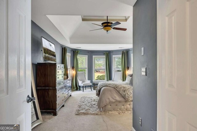 320 Ironhill Trce, Woodstock, GA 30189 - bedroom featuring light colored carpet and a ceiling fan