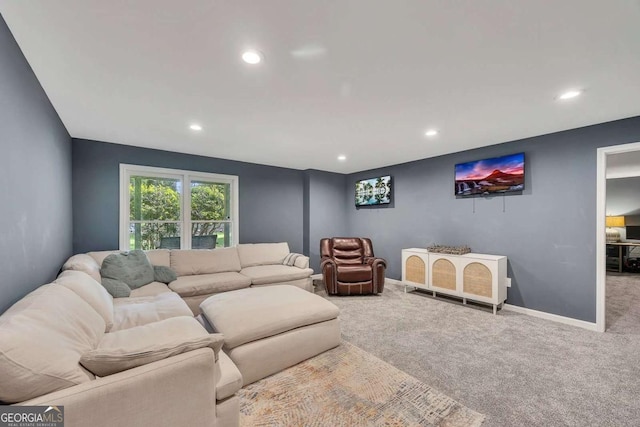 320 Ironhill Trce, Woodstock, GA 30189 - carpeted living room with recessed lighting and baseboards