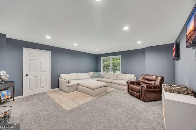 320 Ironhill Trce, Woodstock, GA 30189 - carpeted living area with recessed lighting