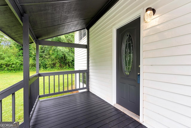 243 Mulkey Rd, Demorest, GA 30535 - wooden terrace featuring a yard