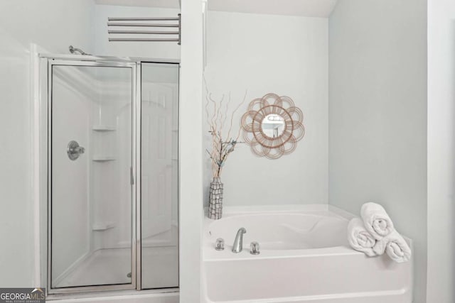 2910 Cross Creek Dr, Cumming, GA 30040 - full bathroom featuring a shower stall and a bath
