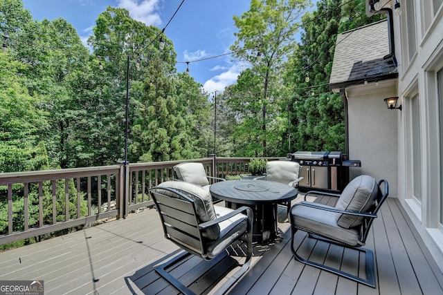 7920 Tintern Trce Unit 298, Duluth, GA 30097 - wooden terrace featuring outdoor dining area
