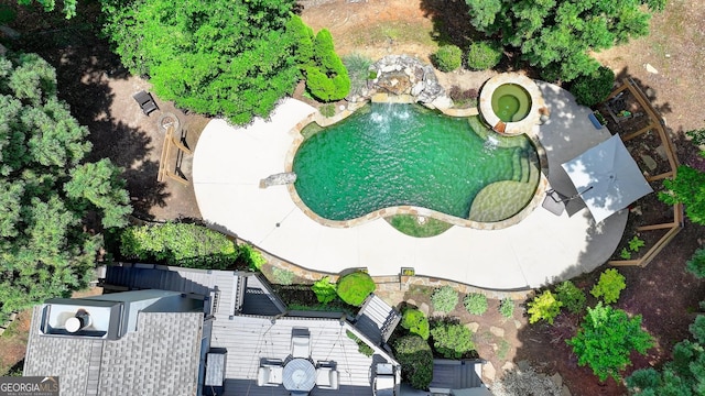 7920 Tintern Trce Unit 298, Duluth, GA 30097 - drone / aerial view of a pool area