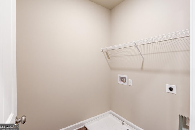 6413 River Plantation Dr, Lula, GA 30554 - washroom with hookup for a washing machine, electric dryer hookup, and baseboards