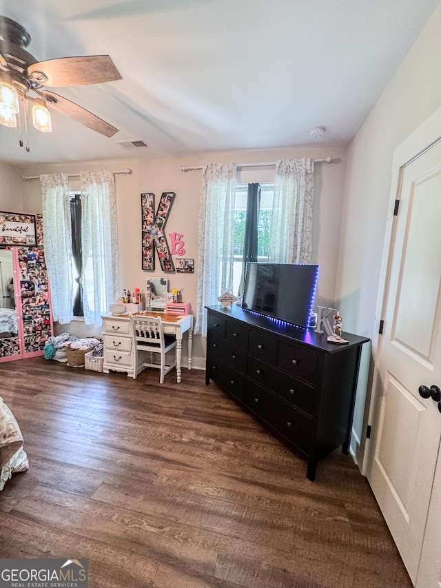 2980 Hd Atha Rd, Covington, GA 30014 - bedroom featuring wood finished floors and ceiling fan