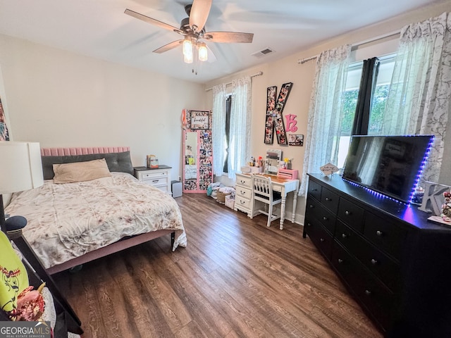 2980 Hd Atha Rd, Covington, GA 30014 - bedroom featuring wood finished floors and a ceiling fan