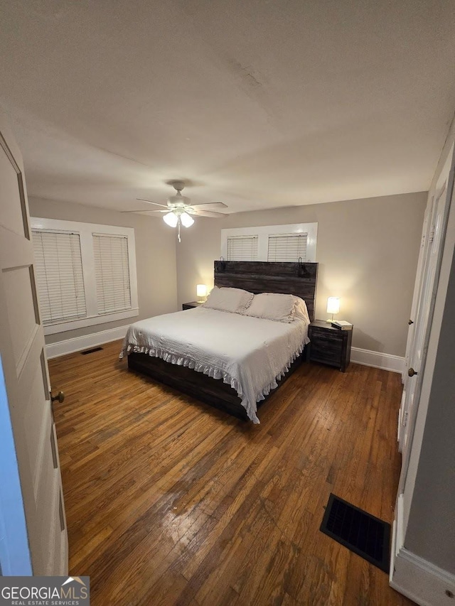 142 Griffin Dr, Carrollton, GA 30117 - bedroom with hardwood / wood-style floors and ceiling fan