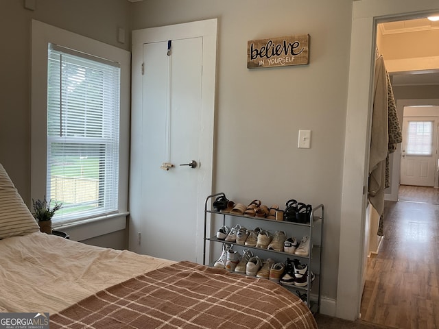 574 Lakeview Dr, Gainesville, GA 30501 - bedroom with baseboards and wood finished floors