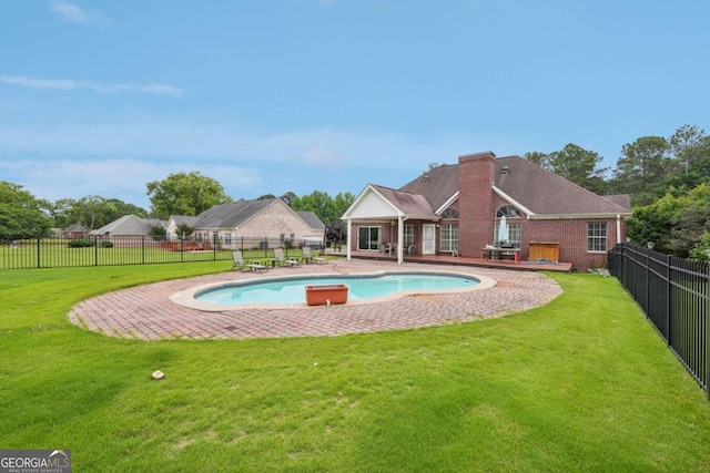1535 Lake Dow Rd, Mcdonough, GA 30252 - view of pool featuring a fenced backyard and a patio