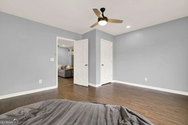 717 Morningside Dr, Dalton, GA 30721 - bedroom featuring wood finished floors and ceiling fan