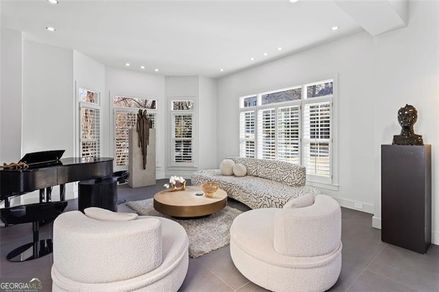 8610 Sentinae Chase Dr, Roswell, GA 30076 - living area featuring recessed lighting and tile patterned flooring