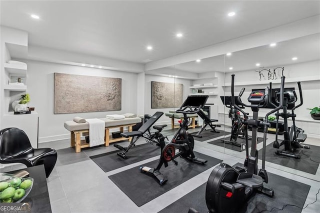 8610 Sentinae Chase Dr, Roswell, GA 30076 - workout area featuring recessed lighting and baseboards