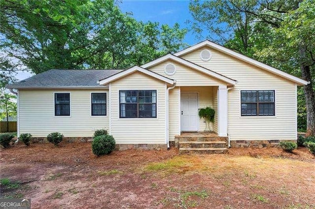 374 Dooley Rd, Dallas, GA 30132 - view of front facade with crawl space and a shingled roof