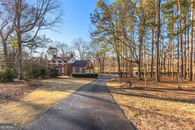 135 Mill Race Rd, Thomaston, GA 30286 - view of front of home featuring a chimney, driveway, and brick siding