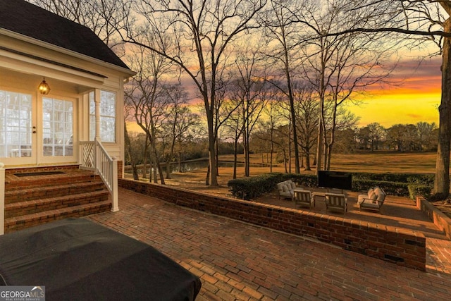 135 Mill Race Rd, Thomaston, GA 30286 - view of patio / terrace featuring french doors and entry steps