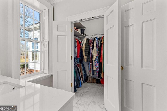 135 Mill Race Rd, Thomaston, GA 30286 - spacious closet featuring light marble finish floors