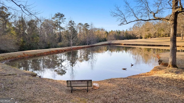 135 Mill Race Rd, Thomaston, GA 30286 - water view with a heavily wooded area