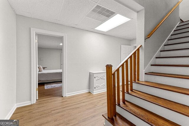 135 Mill Race Rd, Thomaston, GA 30286 - staircase featuring wood finished floors and baseboards