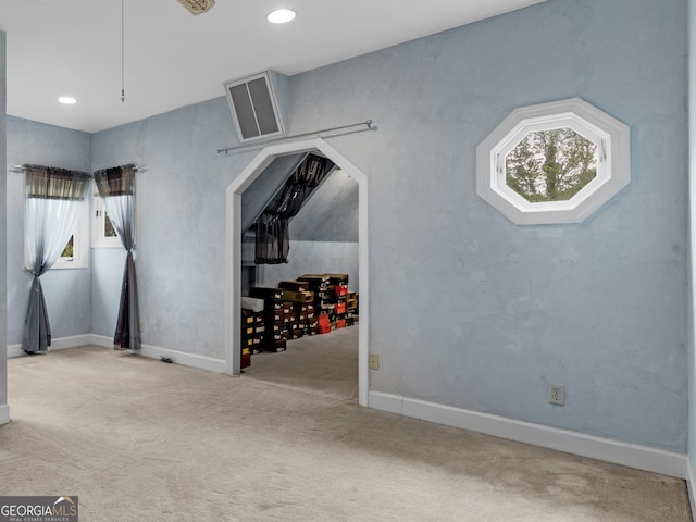 474 N Rover Rd, Williamson, GA 30292 - carpeted empty room with baseboards and recessed lighting