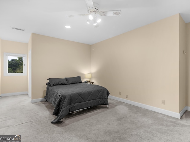 474 N Rover Rd, Williamson, GA 30292 - bedroom with carpet floors, baseboards, and ceiling fan