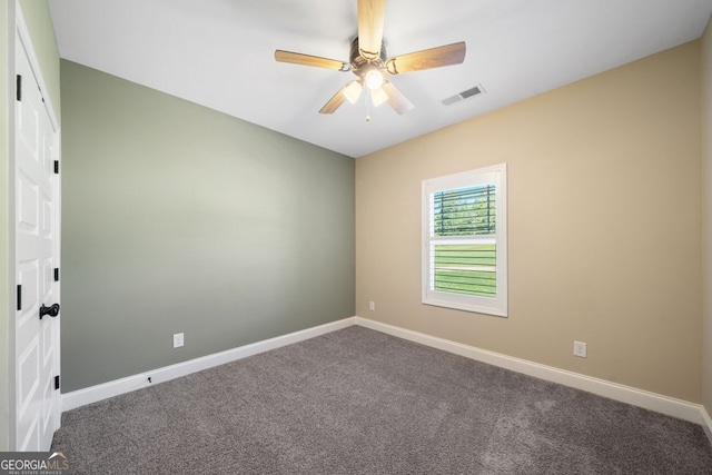 1010 Holliday Pass, Griffin, GA 30223 - carpeted spare room with baseboards and ceiling fan
