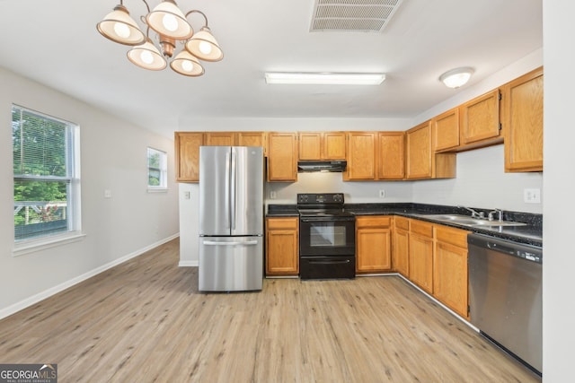 1177 Arlington Ave SW, Atlanta, GA 30310 - kitchen with appliances with stainless steel finishes, under cabinet range hood, a sink, and dark countertops