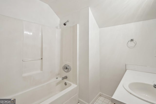 1177 Arlington Ave SW, Atlanta, GA 30310 - full bathroom featuring bathtub / shower combination, vanity, tile patterned flooring, and baseboards