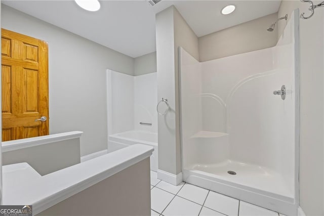 1451 Tappan Spur Dr, Watkinsville, GA 30677 - full bathroom with tile patterned flooring and a walk in shower