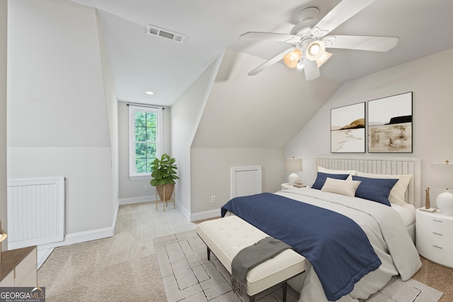 1451 Tappan Spur Dr, Watkinsville, GA 30677 - bedroom featuring vaulted ceiling, carpet flooring, a ceiling fan, and baseboards