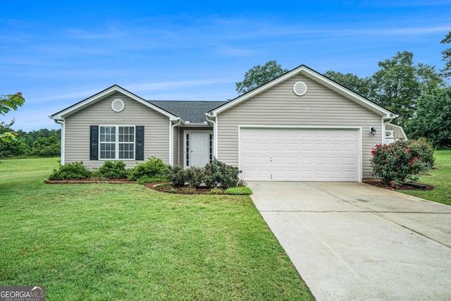 287 Jeremy Dr, Colbert, GA 30628 - ranch-style home featuring an attached garage, concrete driveway, and a front lawn
