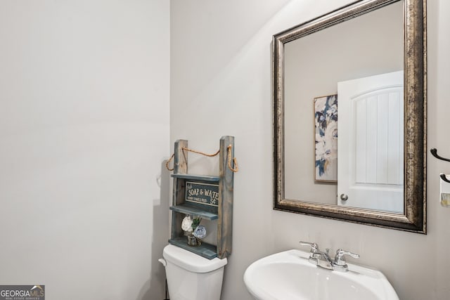 2127 Apple Orchard Way, Austell, GA 30168 - half bath featuring a sink and toilet