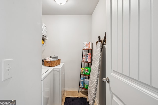 2127 Apple Orchard Way, Austell, GA 30168 - laundry room with washer and dryer and baseboards