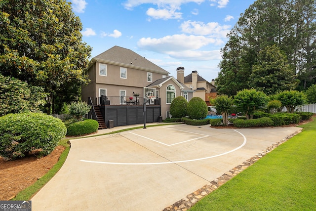3495 Mill Bridge Dr, Marietta, GA 30062 - view of basketball court with community basketball court and stairway