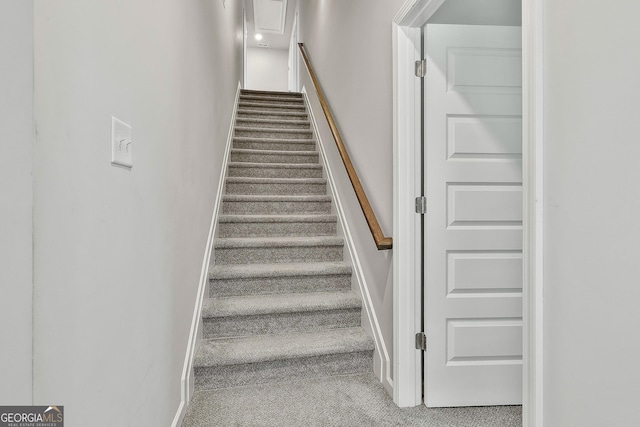 390 Cushing St, Senoia, GA 30276 - staircase with carpet floors and baseboards