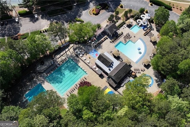 320 Dodd Ln, Alpharetta, GA 30005 - aerial view of a pool