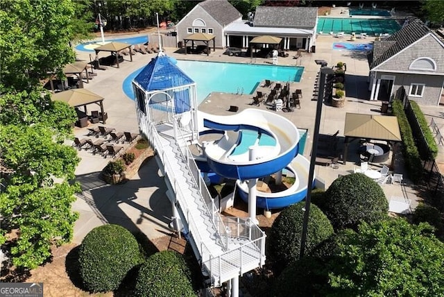 320 Dodd Ln, Alpharetta, GA 30005 - aerial view of a pool