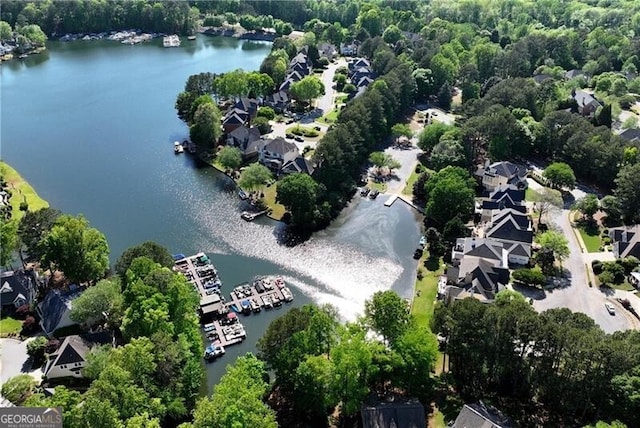 320 Dodd Ln, Alpharetta, GA 30005 - aerial view of property and surrounding area with a large body of water and nearby suburban area