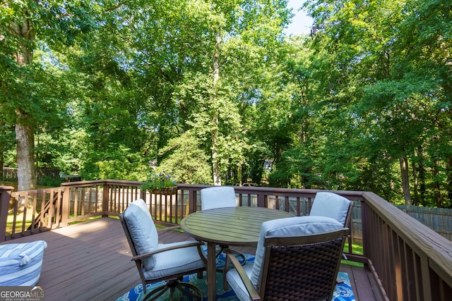 2121 Elysian Cir, Gainesville, GA 30501 - wooden deck with outdoor dining space