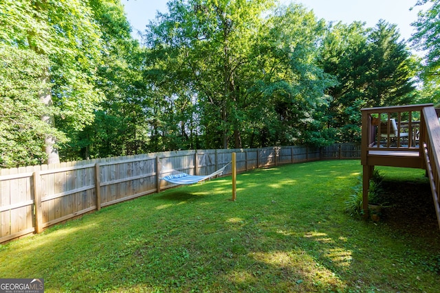 2121 Elysian Cir, Gainesville, GA 30501 - view of yard featuring a deck