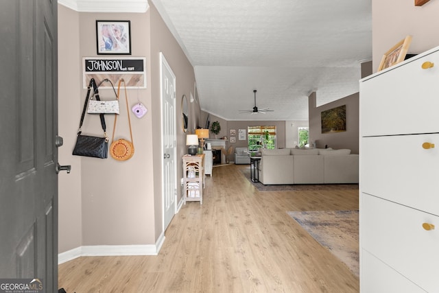 7277 Plum Creek Dr, Gainesville, GA 30507 - hallway featuring wood finished floors, baseboards, and a textured ceiling