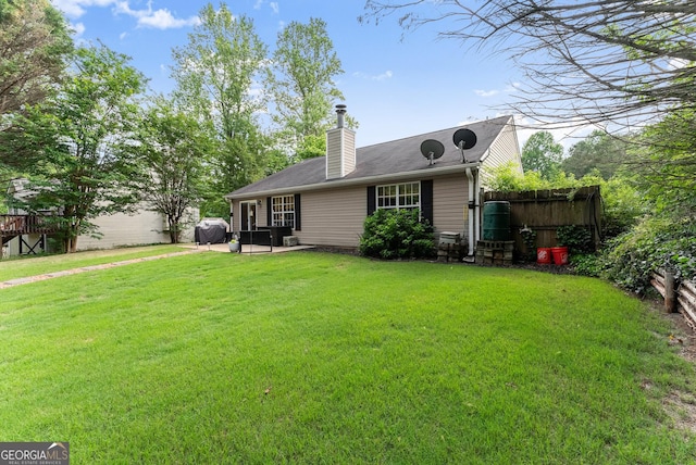 7277 Plum Creek Dr, Gainesville, GA 30507 - rear view of house with a patio and a chimney