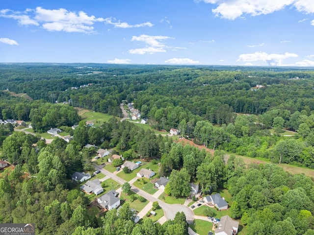7277 Plum Creek Dr, Gainesville, GA 30507 - aerial view of property and surrounding area with a heavily wooded area