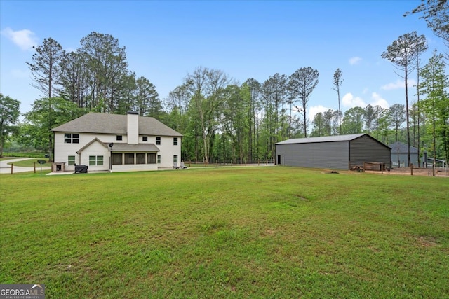 337 Paynes Lake Rd, Carrollton, GA 30116 - view of grassy yard with a sunroom