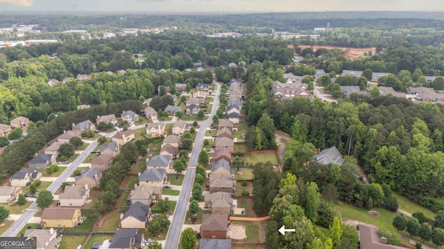 8744 Hamil Ct, Douglasville, GA 30135 - aerial view of property and surrounding area featuring nearby suburban area