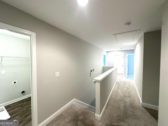 364 Dublin Way, Dallas, GA 30132 - hall with attic access, an upstairs landing, and baseboards