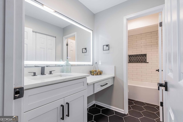 2012 Variations Dr NE, Atlanta, GA 30329 - full bathroom featuring vanity, tile patterned flooring, and baseboards