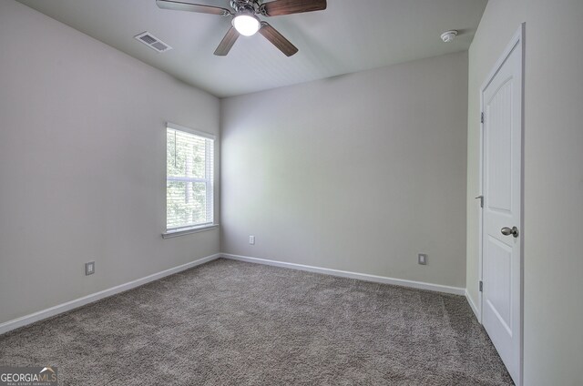 158 Bryon Ln, Acworth, GA 30102 - carpeted spare room featuring a ceiling fan, baseboards, and a smoke detector