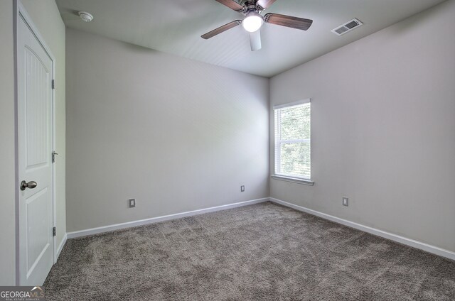 158 Bryon Ln, Acworth, GA 30102 - carpeted empty room featuring ceiling fan, baseboards, and a smoke detector